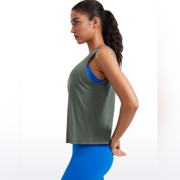 Pima Cotton Crop Tank Round Neck - Picture 3 of 6